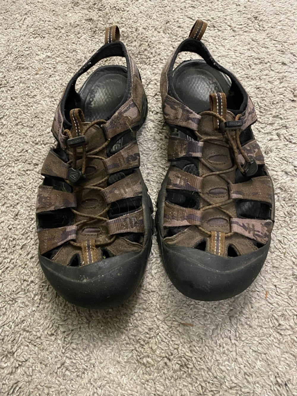 Keen Brown Camo Men's Outdoor Sandals - Quick-Lace